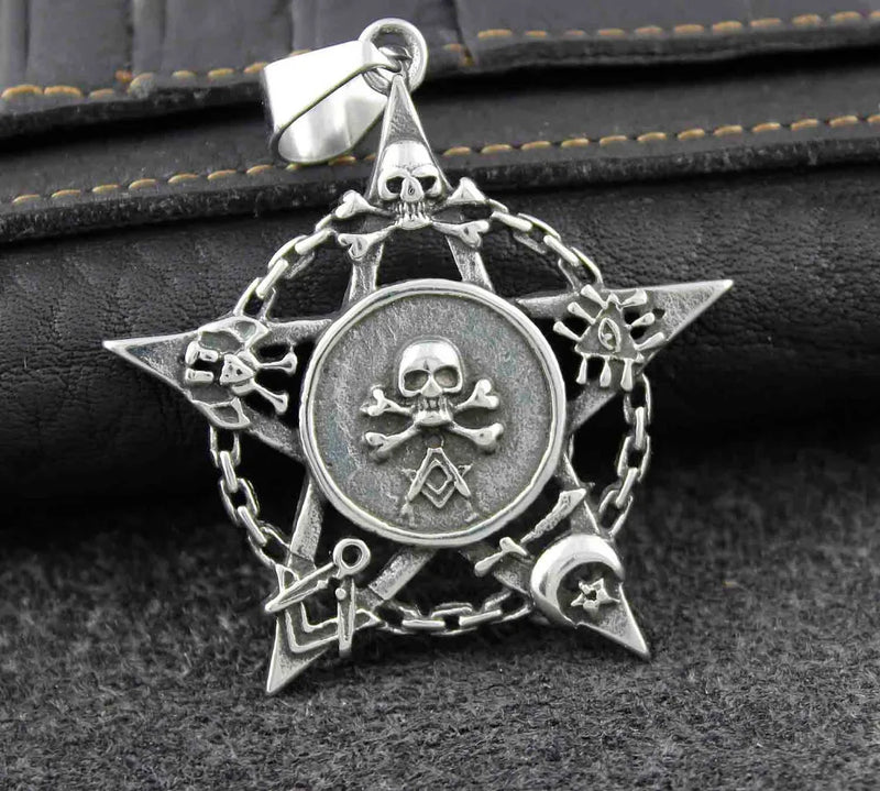 316L Stainless Steel Wiccan Pentacle Star Pendant