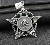 316L Stainless Steel Wiccan Pentacle Star Pendant