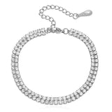 316L Stainless Steel Zircon Chain Bracelet for Women