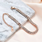 316L Stainless Steel Zircon Chain Bracelet for Women