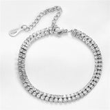 316L Stainless Steel Zircon Chain Bracelet for Women