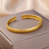 316L Stainless Steel Glod Bracelet For Women Men Classic Straw Chain