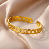 316L Stainless Steel Glod Bracelet For Women Men Classic Straw Chain