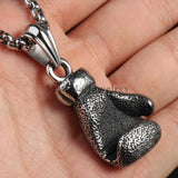 316L Stainless Steel Glove Pendant Necklace Men's Boxing Glove Jewelry