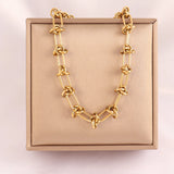 316L Stainless Steel Knot Pandent Necklaces For Women Thick Chain Choker