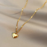 316L Stainless Steel Heart Necklaces For Women Chokers Chain