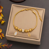 316L Stainless Steel Zircon Bracelet For Women Girls Charm Bracelets