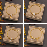316L Stainless Steel Zircon Bracelet For Women Girls Charm Bracelets