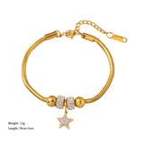 316L Stainless Steel Zircon Bracelet For Women Girls Charm Bracelets