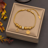 316L Stainless Steel Zircon Bracelet For Women Girls Charm Bracelets