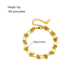 316L Stainless Steel Twist Knot Necklace Bracelets Set