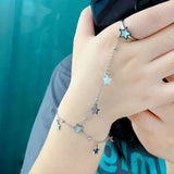 316L Stainless Steel Gypsophila Bracelet Shell Pentagram Back Chain