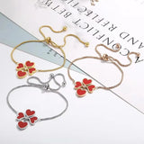 316L Stainless Steel Heart Link Chain Bracelet for Women