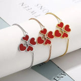 316L Stainless Steel Heart Link Chain Bracelet for Women