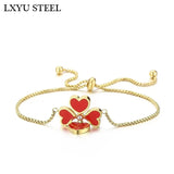 316L Stainless Steel Heart Link Chain Bracelet for Women