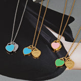 316L Stainless Steel Heart Necklace Choker Necklace Birthday Gift