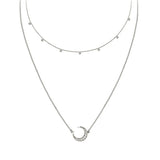 Heart Necklace Women Coin Pendant Chain Choker Jewelry