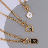 316L Stainless Steel Heart Necklace Women Choker Necklace