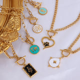 316L Stainless Steel Heart Necklace Women Choker Necklace
