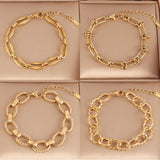 316L Stainless Steel Heart Pendant Chain Bracelet for Women