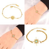 316L Stainless Steel Heart Pendant Chain Bracelet for Women