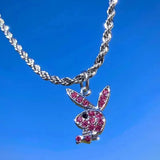 316L Stainless Steel Rabbit Necklace For Women Punk Style Party Lgbt Gift
