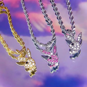 316L Stainless Steel Rabbit Necklace For Women Punk Style Party Lgbt Gift