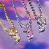 316L Stainless Steel Rabbit Necklace For Women Punk Style Party Lgbt Gift