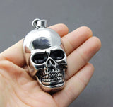 316L Stainless Steel Huge Skull Men's Biker Punk Pendant Charm