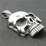 316L Stainless Steel Big Demon Skull Pendant For Biker