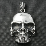 316L Stainless Steel Big Demon Skull Pendant For Biker