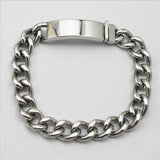 316L Stainless Steel ID Bracelet Men's Bangle Chain