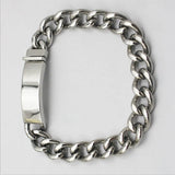 316L Stainless Steel ID Bracelet Men's Bangle Chain