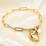316L Stainless Steel Pearl Pendant Double Layer Star Bracelet