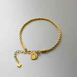 316L Stainless Steel Pearl Pendant Double Layer Star Bracelet