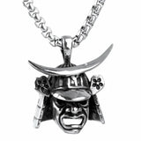 316L Stainless Steel Japanese Samurai Pendant Necklace
