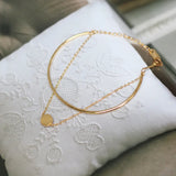 316L Stainless Steel Zircon Double Layer Bracelet For Women Gift
