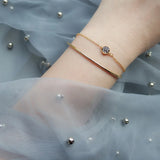 316L Stainless Steel Zircon Double Layer Bracelet For Women Gift
