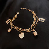 316L Stainless Steel Heart Charm Bracelet