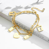 316L Stainless Steel Heart Charm Bracelet