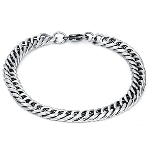316L Stainless Steel Mens Bracelets 8MM Link Chain Jewelry Bracelets