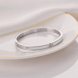 316L Stainless Steel Zircon Pearl Women's Bracelet Cuff