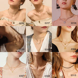 Coin Pendant Double Layer Necklace Choker Jewelry