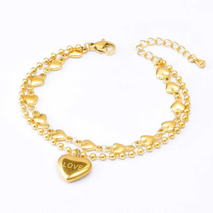 316L Stainless Steel Heart Bracelet High Jewelry Accessories