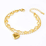316L Stainless Steel Heart Bracelet High Jewelry Accessories