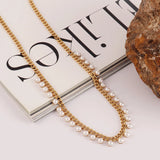 316L Stainless Steel Necklace For Women Heart Star Tassel Choker Necklaces