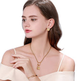 316L Stainless Steel Heart Pendant Necklace Women Punk Choker Jewelry