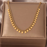 316L Stainless Steel Pearl Heart Pendant Choker Necklace for Women