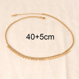 316L Stainless Steel Pearl Heart Pendant Choker Necklace for Women