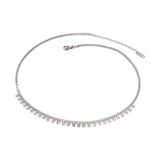 316L Stainless Steel Pearl Heart Pendant Choker Necklace for Women